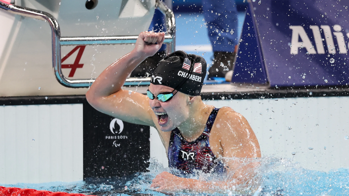 Chambers continues to compete in the Paralympics on Sept. 4 and 5, competing in the Mixed 4x100 Freestyle Relay and the SB13 100m Breaststroke, which will both be streamed live on Peacock.