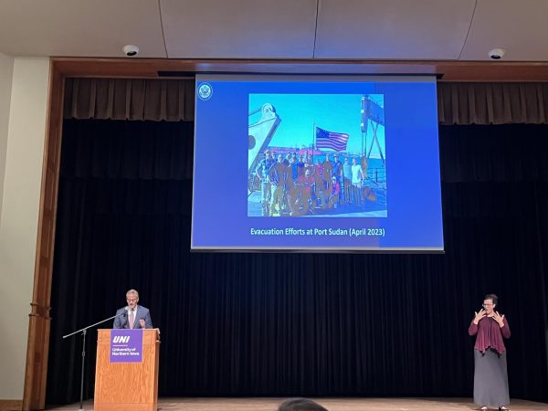 Verma, a veteran and former U.S. ambassador to India, gave a detailed speech to students and faculty about his position as deputy secretary of state
for management and resources.