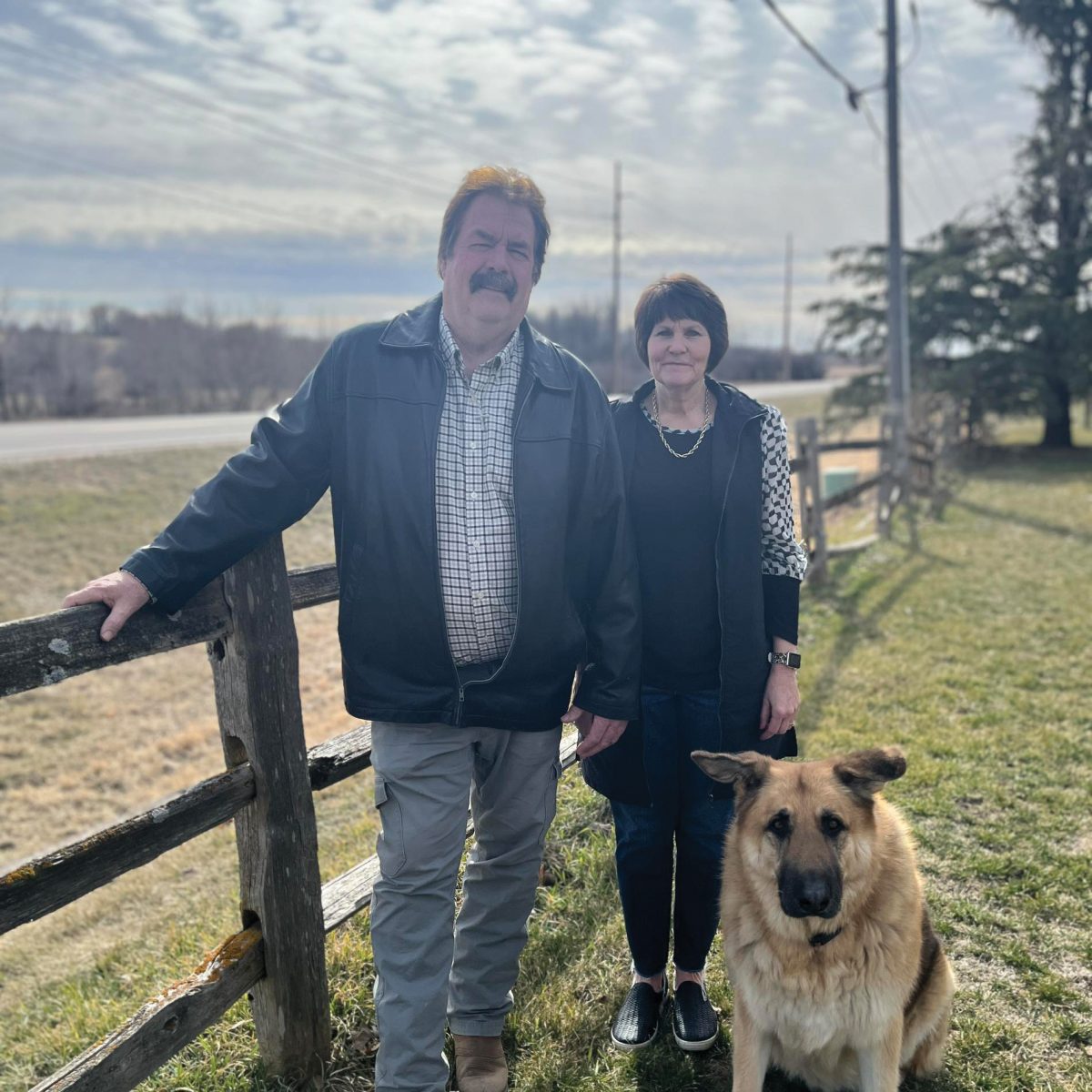 Dave Sires and his wife Lisa, pictured above.