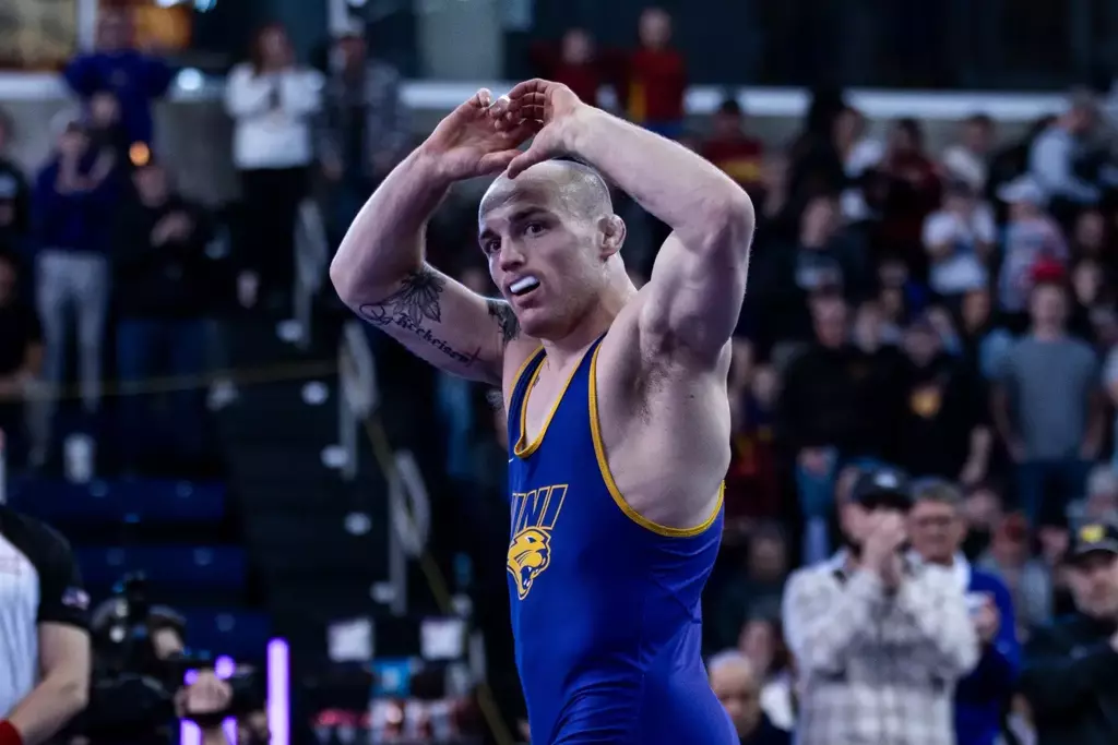 UNI Wrestling finishes off their regular season strong, with a win over Wisconsin. Senior Parker Keckeisen, champion wrestler, remained victorious in his final home match.