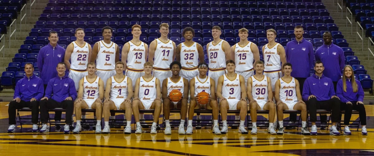 UNI Men's Basketball is finding their groove with win after win, leading them closer to championship possibilities. Photo courtesy of UNI Athletics.