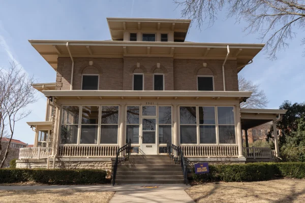 The President’s House sits adjacent to Lang Hall, and serves as an iconic historical landmark on campus.